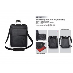 LT 127 3 In 1 Laptop Back Pack (Fully Padded Bag)